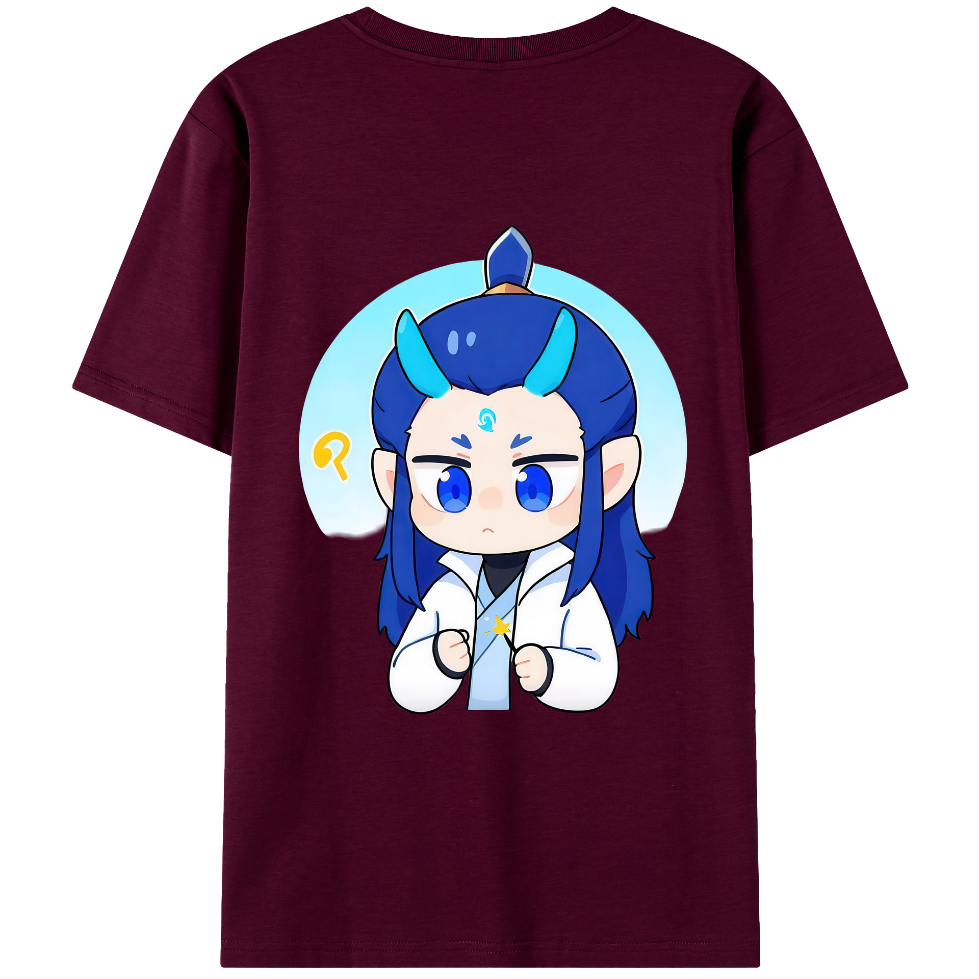 （画像用） Ne Zha 2 ナタ 魔童の大暴れ レディース半袖Tシャツ(バックプリント)